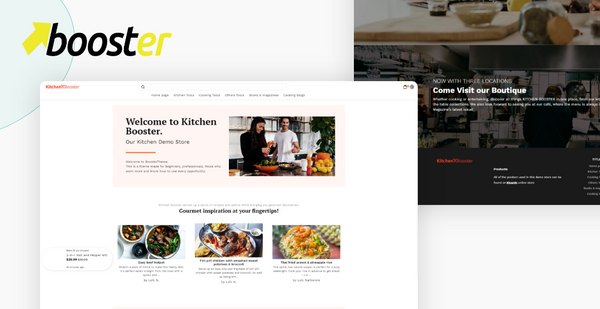 Forfait de personnalisation du thème Shopify Kitchen Booster